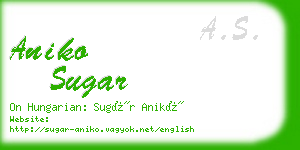 aniko sugar business card